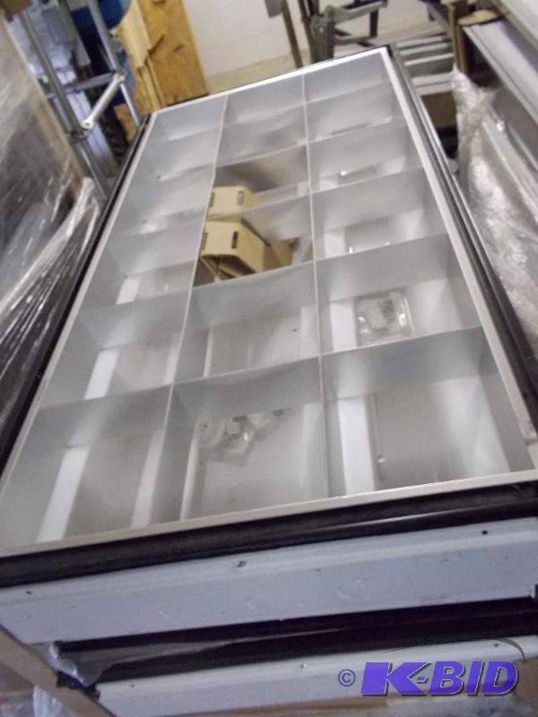 lot 24 image: 7 3-bulb Cooper Lighting Fluorescent Lighting...