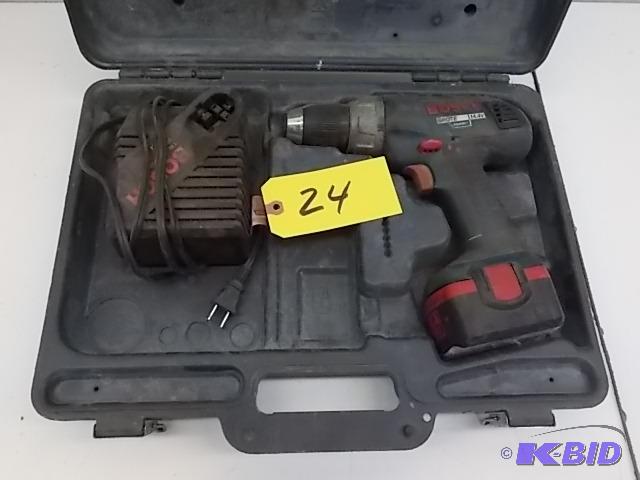 lot 24 image: Bosch 14.4 volt Drill, Not Charged...