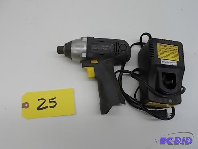 lot 25 image: Chicago Electric 12 volt Lithium Ion Drill, N...
