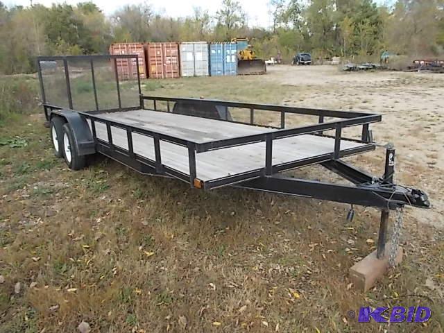 lot 3 image: 2012 G & G 20 Landscape Trailer, 4 Ramp...
