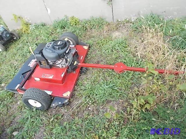 lot 9 image: Swisher 44" Pull Behind Mower, 11 hp, 1 ...