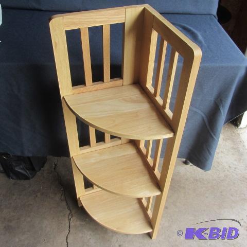 Natural Wood Corner Shelf