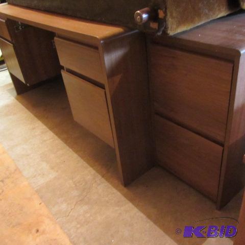 Desk, File Cabinet