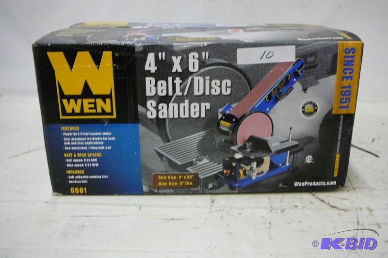 lot 10 image: Wen 4" x 6" belt  disk sander NEW ...