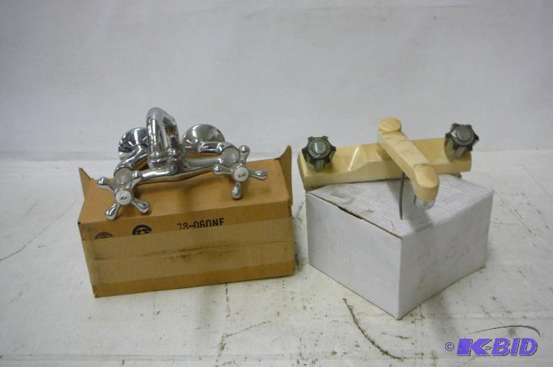 lot 13 image: 2 Sink faucets 1 is stainless ...