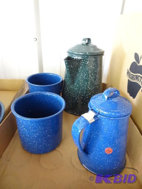 lot 103 image: Misc ceramic coated pots...