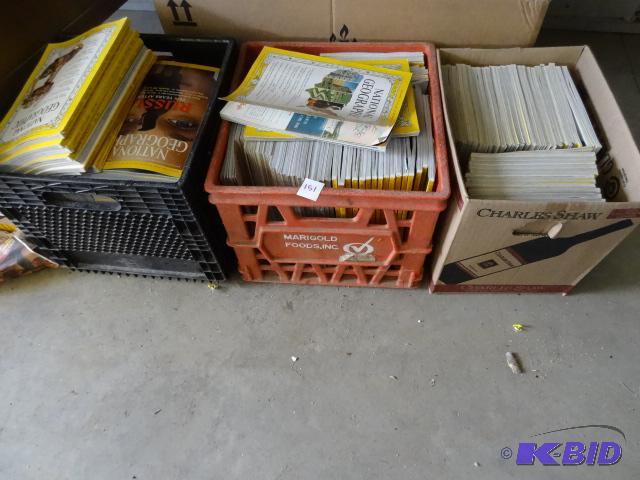 lot 151 image: 7 Boxes of Misc. National Geographics...