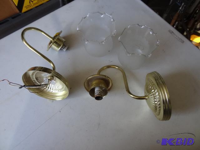 lot 159 image: 2 Globe Wall Light...