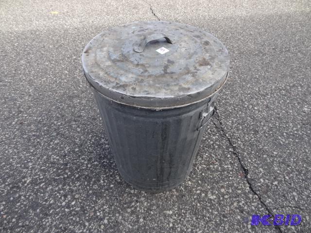 lot 47 image: Galvanized garbage can....