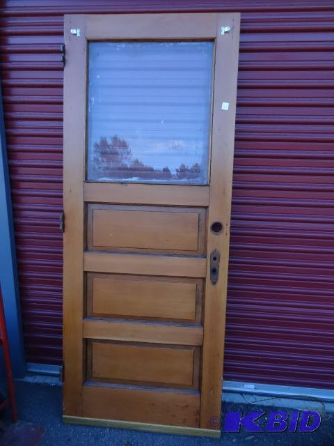 lot 63 image: Vintage wood door. 32 x 80...