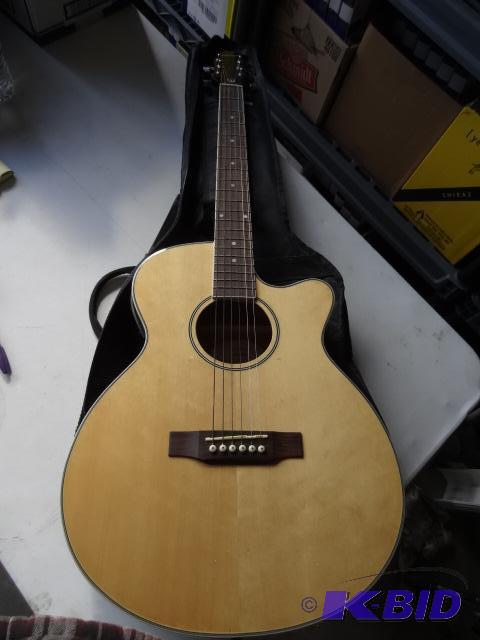 lot 81 image: Epiphone acoustic guitar. Model RR-4E NA. Loo...