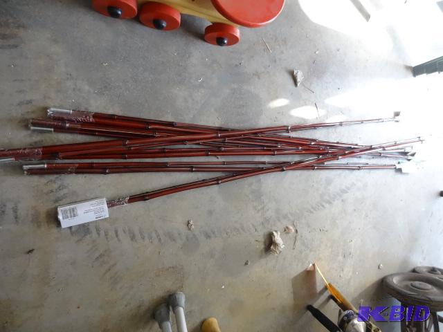 lot 83 image: New 10 bamboo fishing poles. Qty 6...