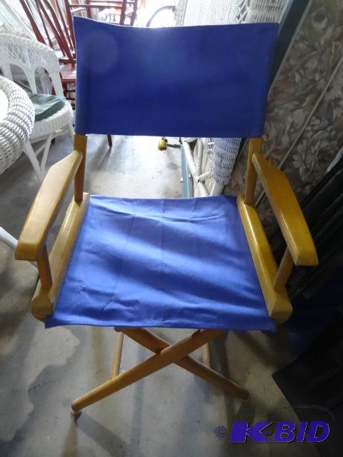lot 86 image: Wood directors chair. Complete...