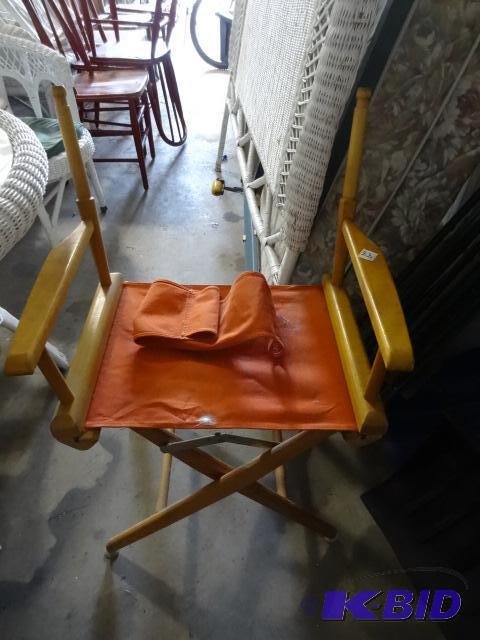 lot 88 image: Wood directors chair. Complete...