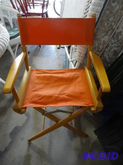 lot 89 image: Wood directors chair. Complete...