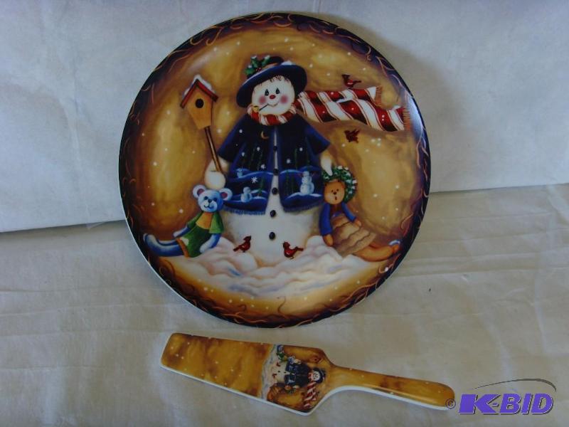 Holiday Cake Platter & Server