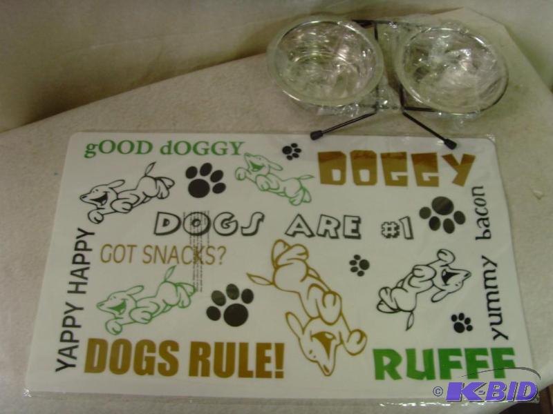 Pet Bowls & Placemat Set