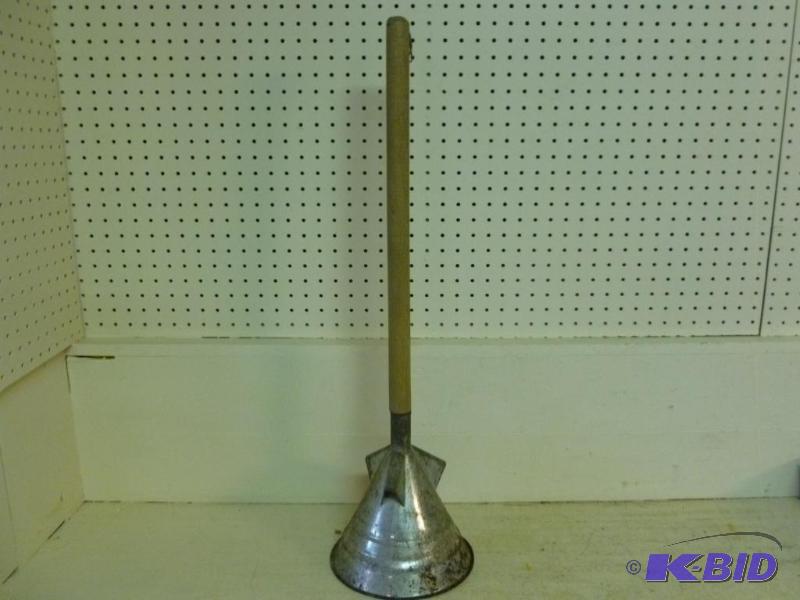 lot 106 image: Antique wood handled clothes washer, measures...