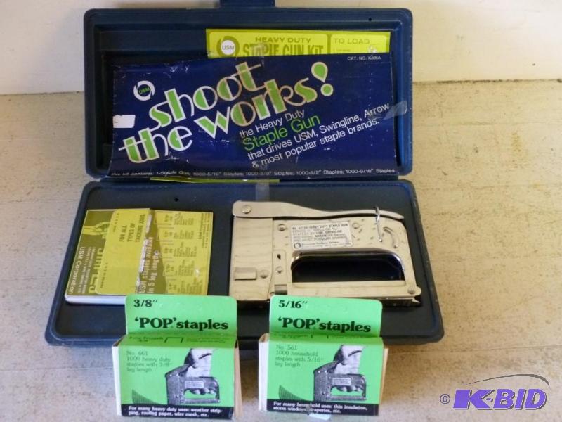 lot 188 image: USM Shoot The Works heavy duty staple gun kit...