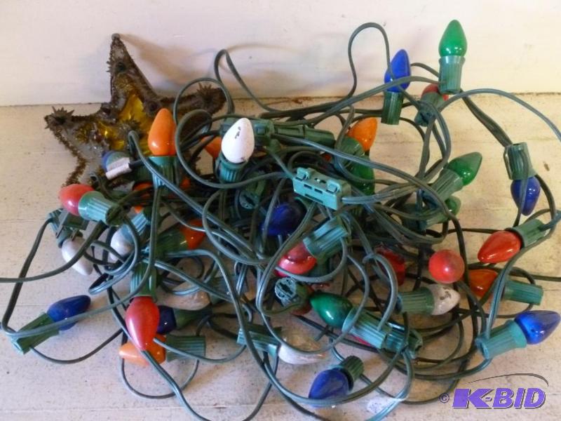 lot 224 image: Large string of vintage Christmas lights and ...