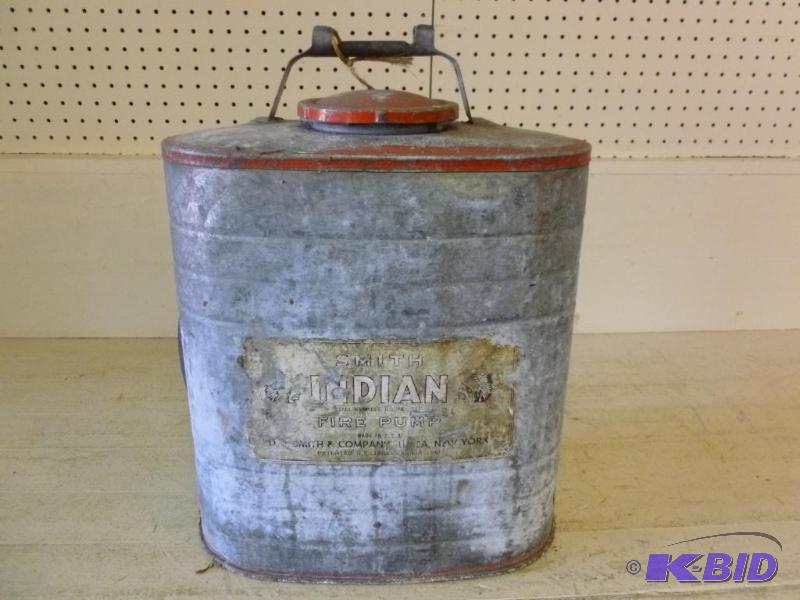 lot 41 image: Vintage Smith & Co. Indian Fire Pump, mad...