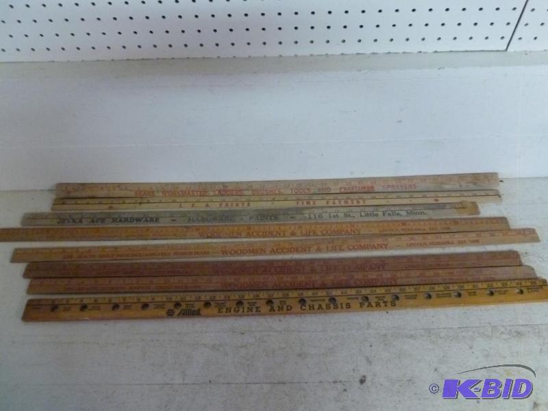 lot 98 image: Lot of eight collectible wooden advertisement...