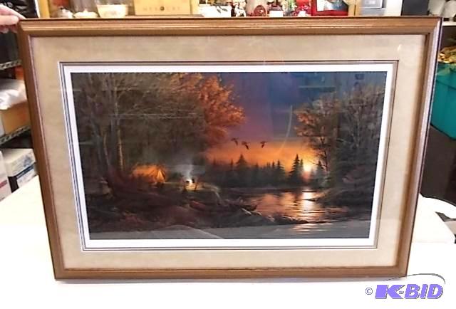 lot 1 image: 29x42 Framed Print--Evening Solitude--By Terr...