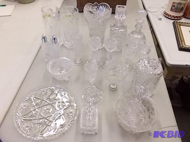 lot 28 image: Large Lot Of Assorted Crystal &nbspDecanter...