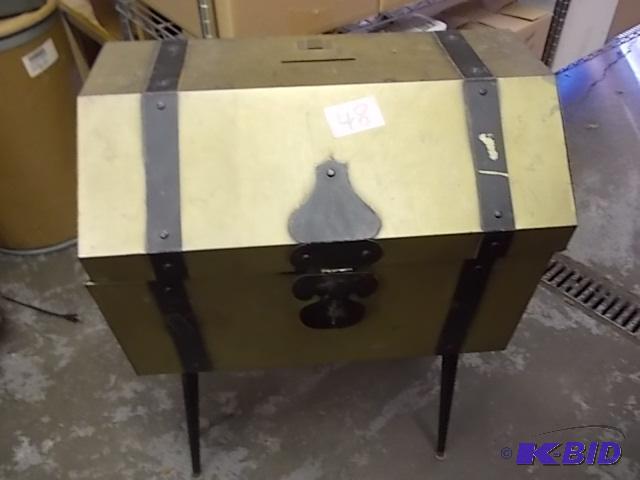 lot 48 image: Treasure Chest Ballot Box On Legs...