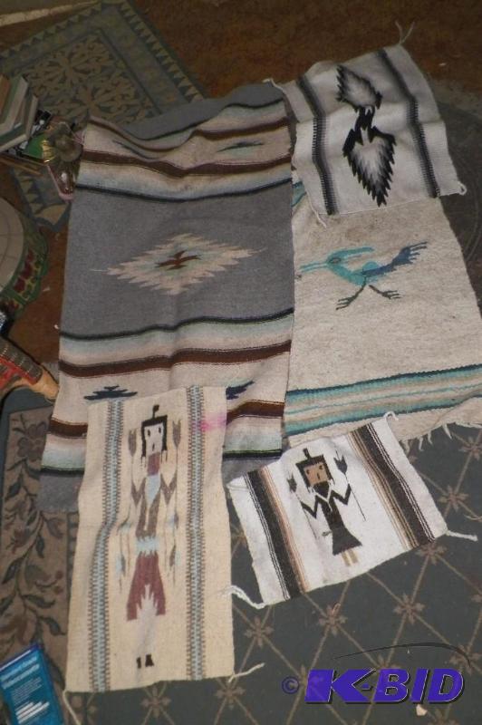 lot 111 image: 5 Indian Style Blankets  Horse Blankets