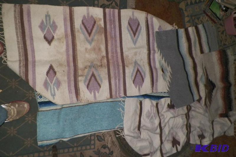 lot 113 image: 5 Indian Style Blankets  Horse Blankets