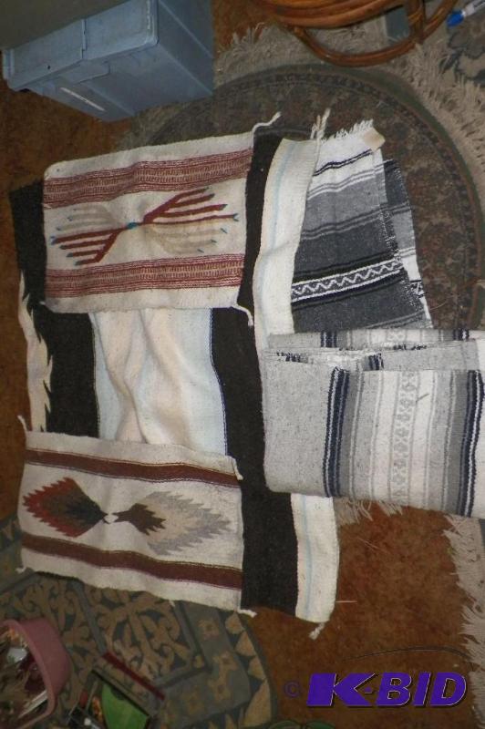 lot 114 image: 5 Indian Style Blankets  Horse Blankets