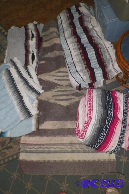 lot 116 image: 5 Indian Style Blankets  Horse Blankets