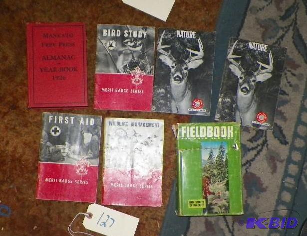lot 127 image: 1926 Mankato Free Press Almanac & Boy Scout Manuals