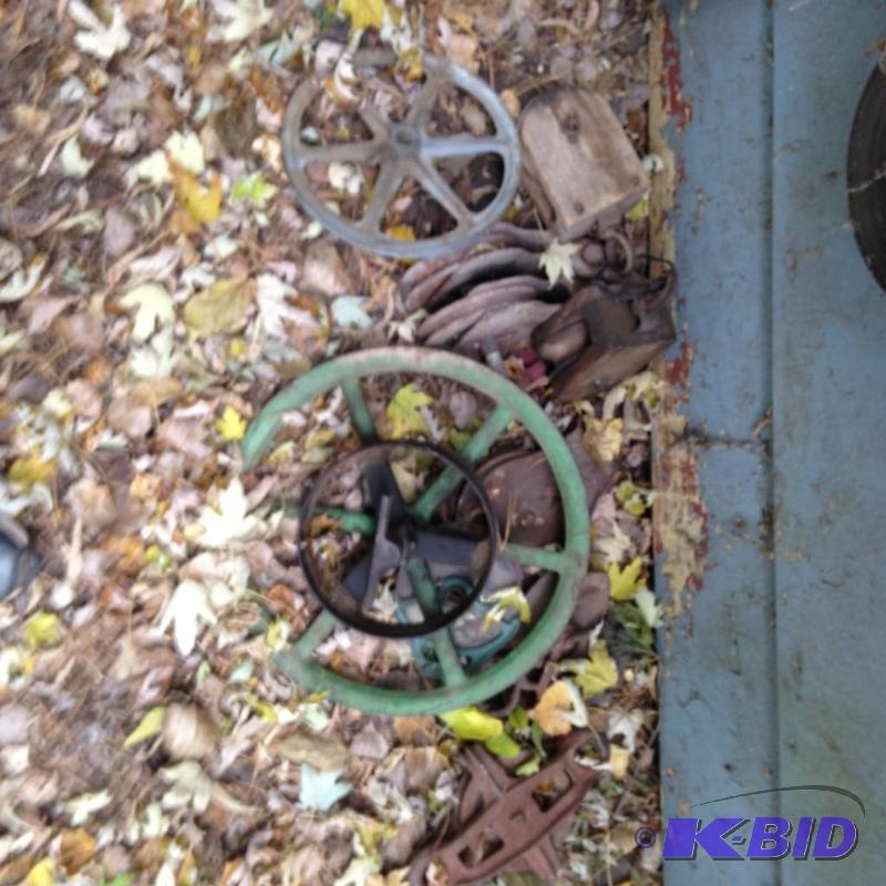 lot 150 image: Antique Pulley Lot
