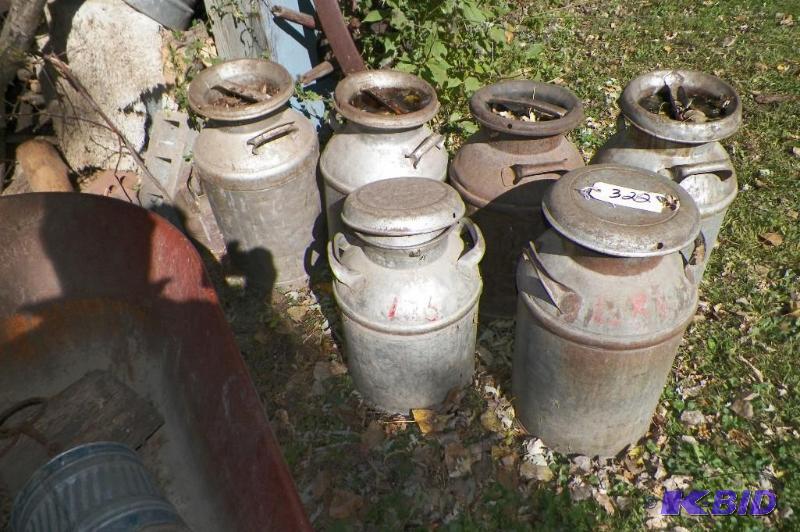 lot 322 image: 6 Milk Cans