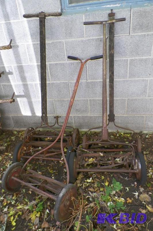 lot 332 image: 5 Old Lawn Mowers