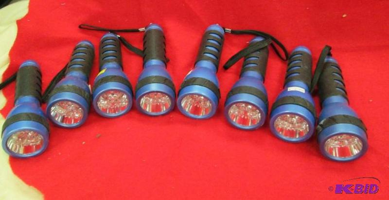 Qty 8 Medium blue flashlight...