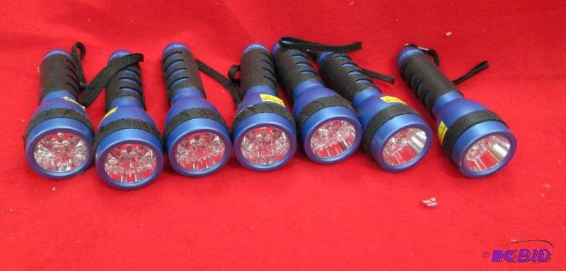 Qty 7 Medium blue flashlight...