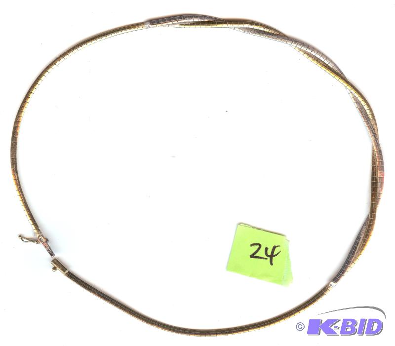 14KT TWO TONE 2MM 16 inch twist &nbspOMEGA 1...