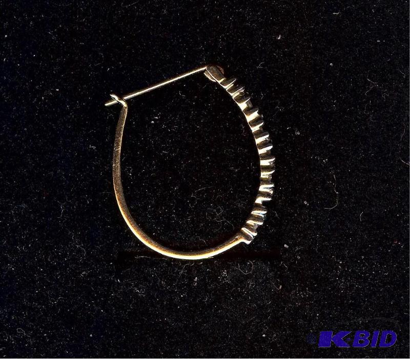 Diamond and Gold Teardrop Earring .7 dwt ref ...