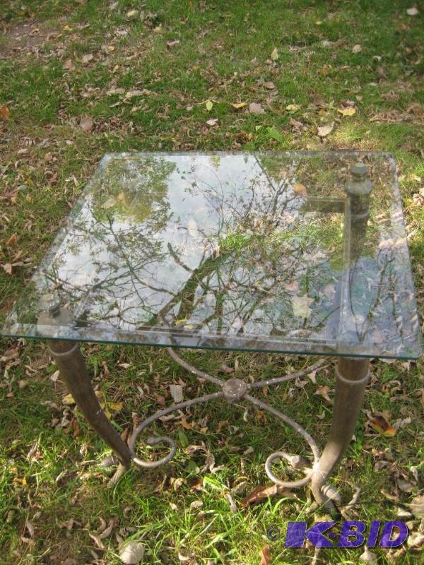Set of Glass Topped Tables