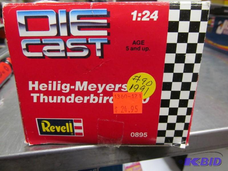 lot 71 image: 1993 #90 Bobby Hillin Heilig-Meyers NASCAR 124 Die Cast Car by Revell