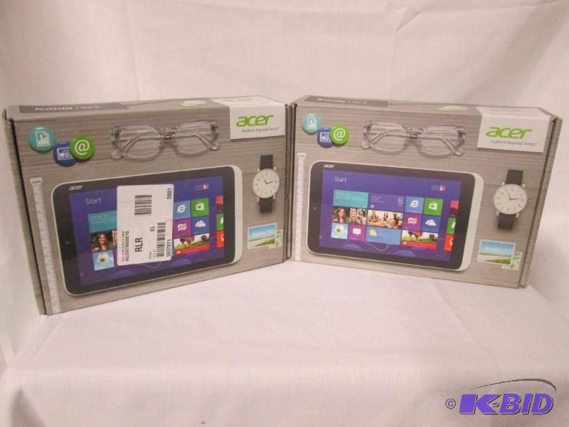 lot 25 image: (2) Acer Iconia 8.1 32GB Windows 8 Tablets