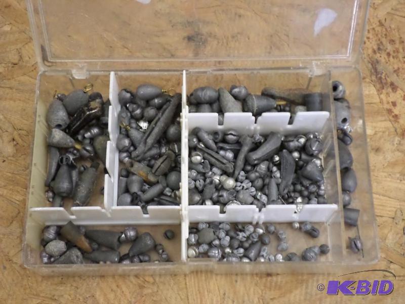 Tackle Tray Full Of Various Sinkers...