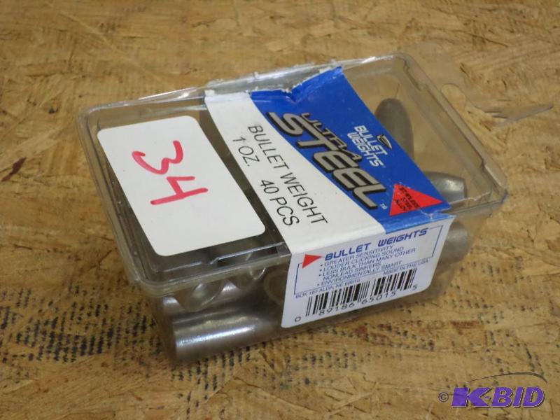Near Full Box Of 1oz Bullet Weights...