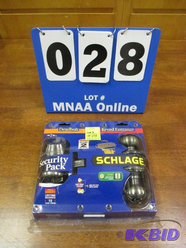 lot 00028 image: New Schlage Security Door System