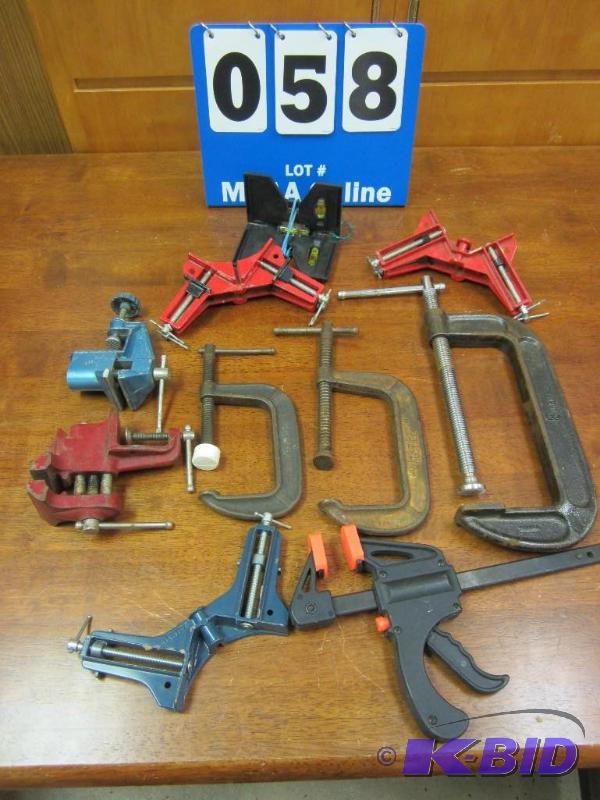 lot 00058 image: C Clamps, Corner Clamps & Bar Clamps