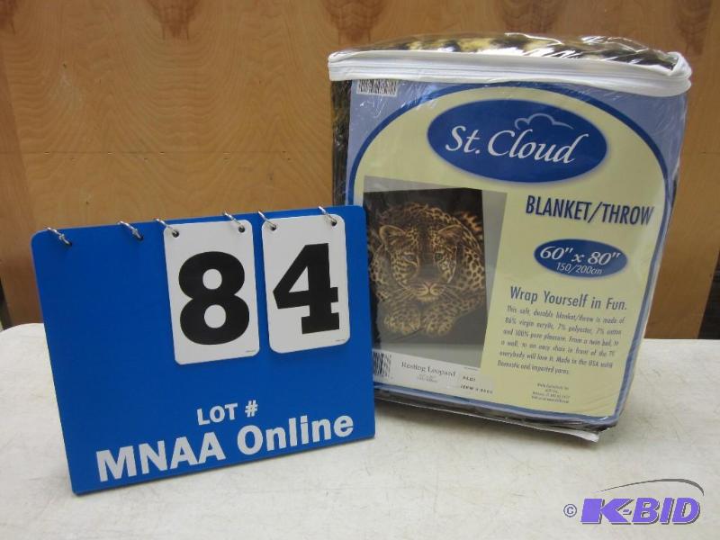 lot 00084 image: St. Cloud Leopard BlanketThrow
