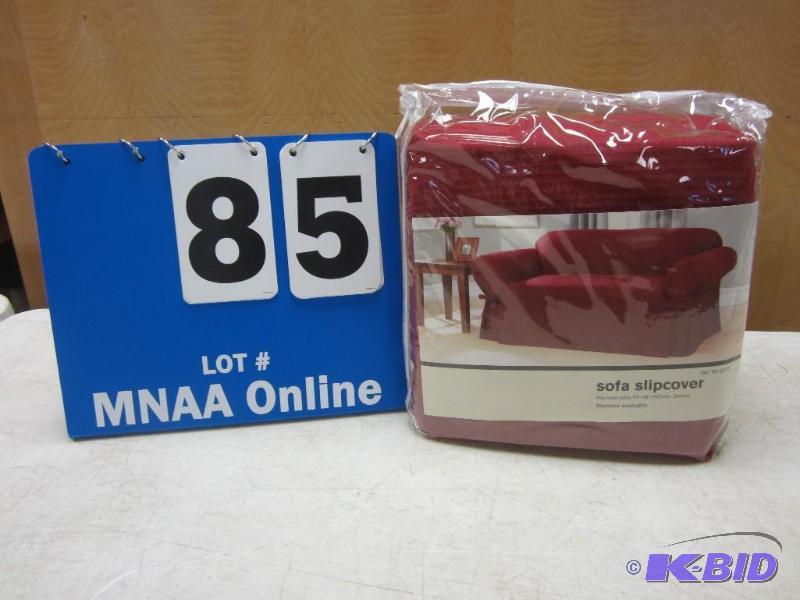 lot 00085 image: Brand New Red Sofa Slipcover